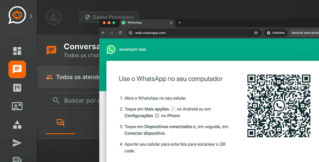100% integrado com WhatsApp